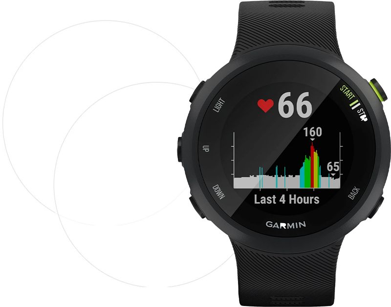 Foto van Garmin forerunner 45 zwart + just in case garmin forerunner 45 screenprotector glas duo