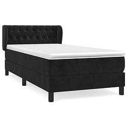 Foto van The living store boxspringbed - the living store - bed - 203 x 93 x 78/88 cm - zwart fluweel