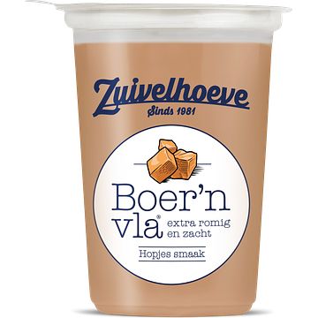 Foto van Zuivelhoeve boer'sn hopjesvla 450g bij jumbo