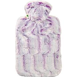 Foto van Pluche kruik lila paars 1,8 liter met bont hoes - warmwaterkruik