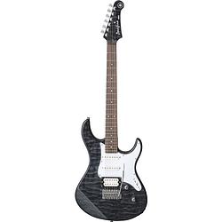 Foto van Yamaha pacifica212vqm translucent black 6-snarige elektrische gitaar