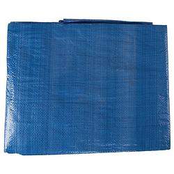 Foto van Afdekzeil/dekzeil - blauw - waterdicht - 65 gr/m2 - 360 x 480 cm - afdekzeilen