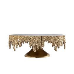 Foto van Ptmd amara gold alu cake stand on base dripping