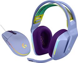 Foto van Logitech g733 lightspeed wireless gaming headset paars + logitech g203 gaming mouse
