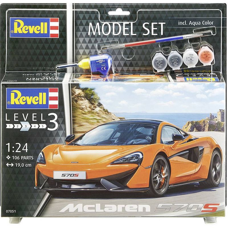 Foto van Revell modelbouwset mclaren 570s 190 mm schaal 1:24