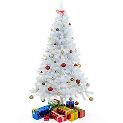 Foto van Kerstboom, kunstboom, kerst, 180 cm, wit