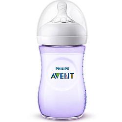 Foto van Philips avent scf033 / 14 natural-babyfles 260 ml paars