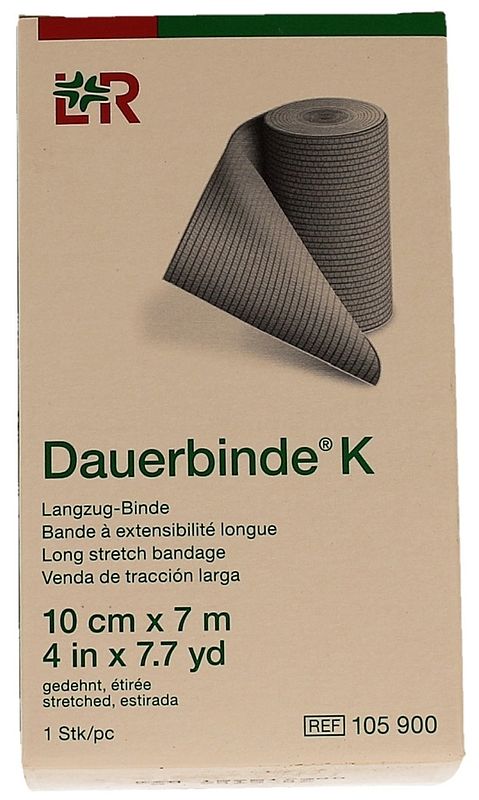 Foto van Lohman & rauscher dauerbinde k zwachtel 7m x 10cm