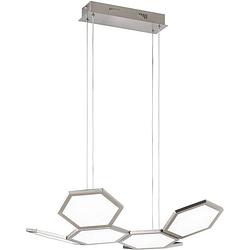 Foto van Wofi signe 6323.01.64.8000 led-hanglamp 26 w zilver