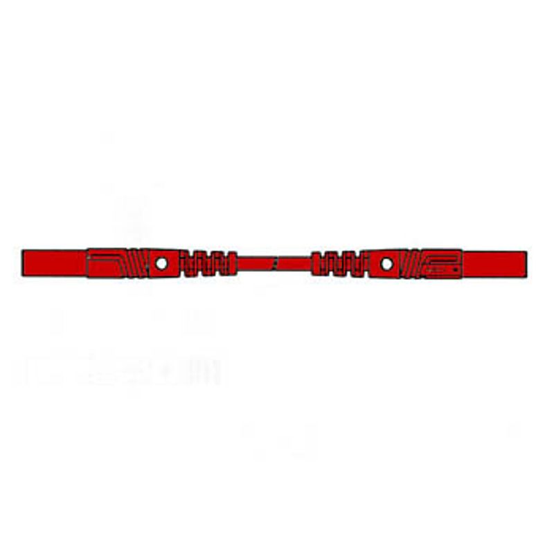 Foto van Contact protected measuring lead 4mm 100cm / red (mlb/gg-sh 100/1)