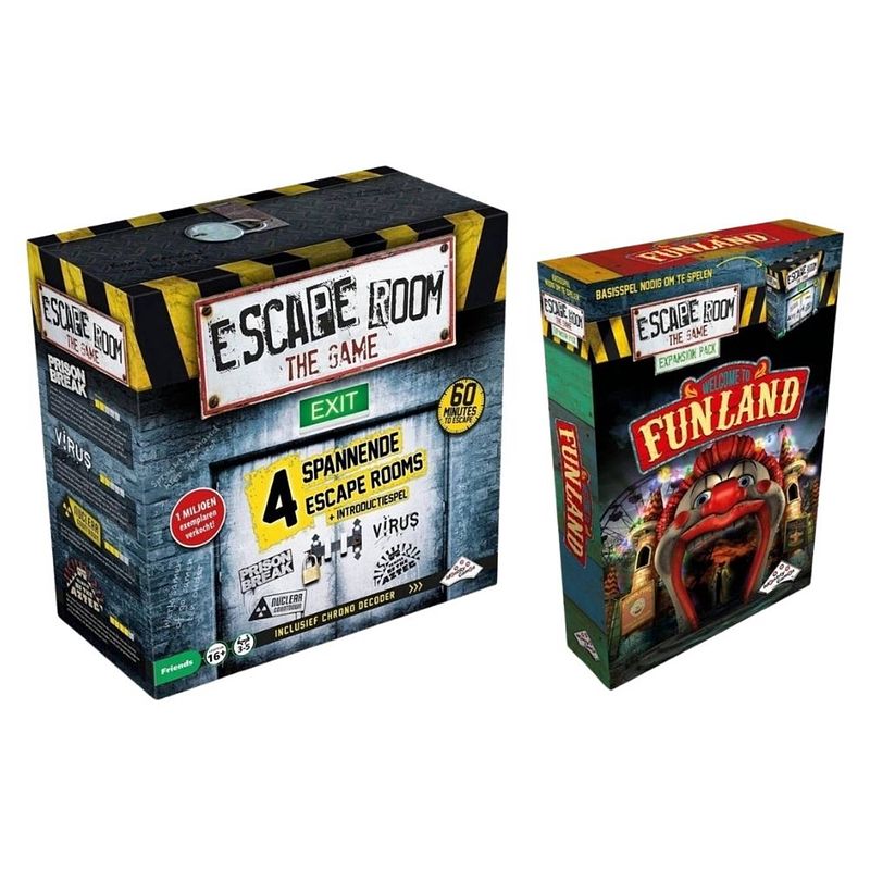 Foto van Spellenbundel - 2 stuks - escape room - the game basisspel & uitbreiding funland