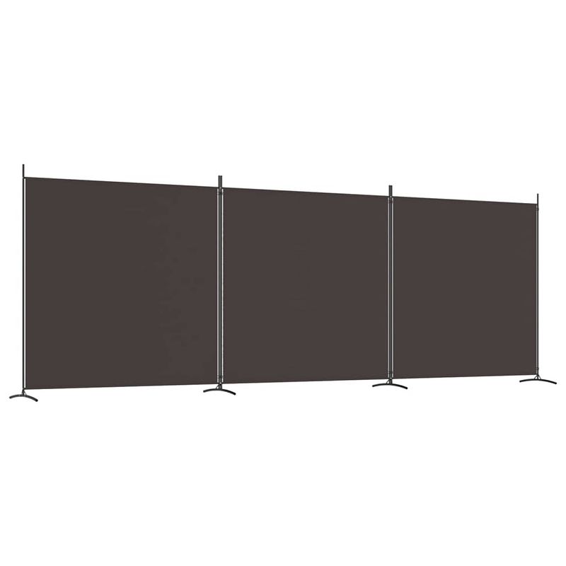 Foto van Vidaxl kamerscherm met 3 panelen 525x180 cm stof bruin