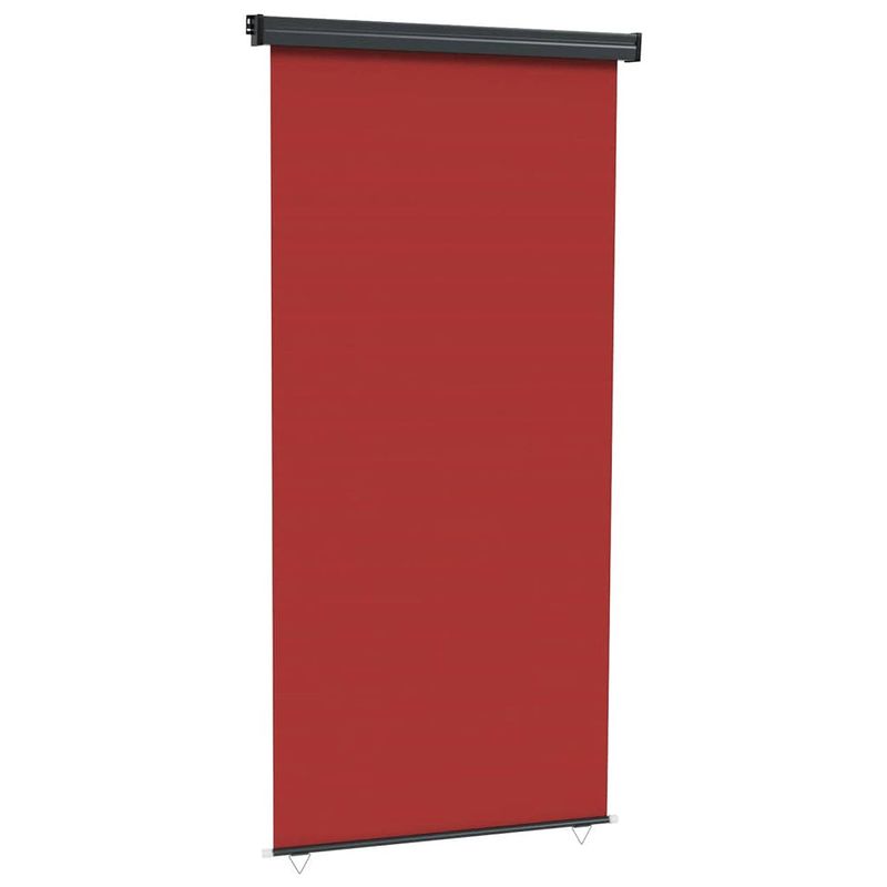 Foto van The living store zonnescherm - verticale luifel - 117 x 250 cm - rood - uv- en waterbestendig