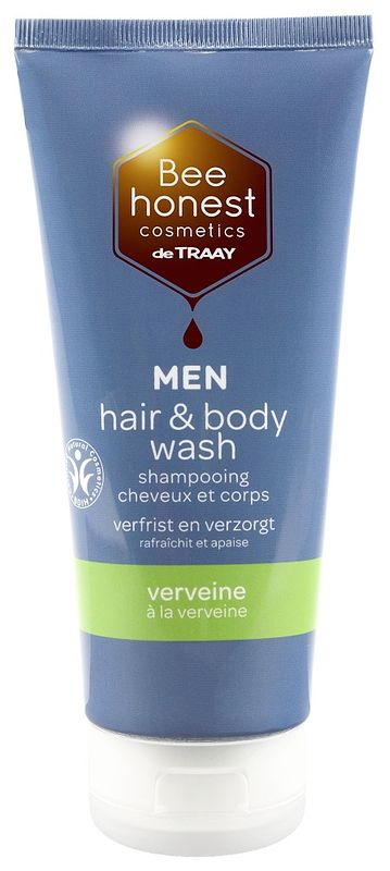 Foto van Bee honest men hair & body wash verveine