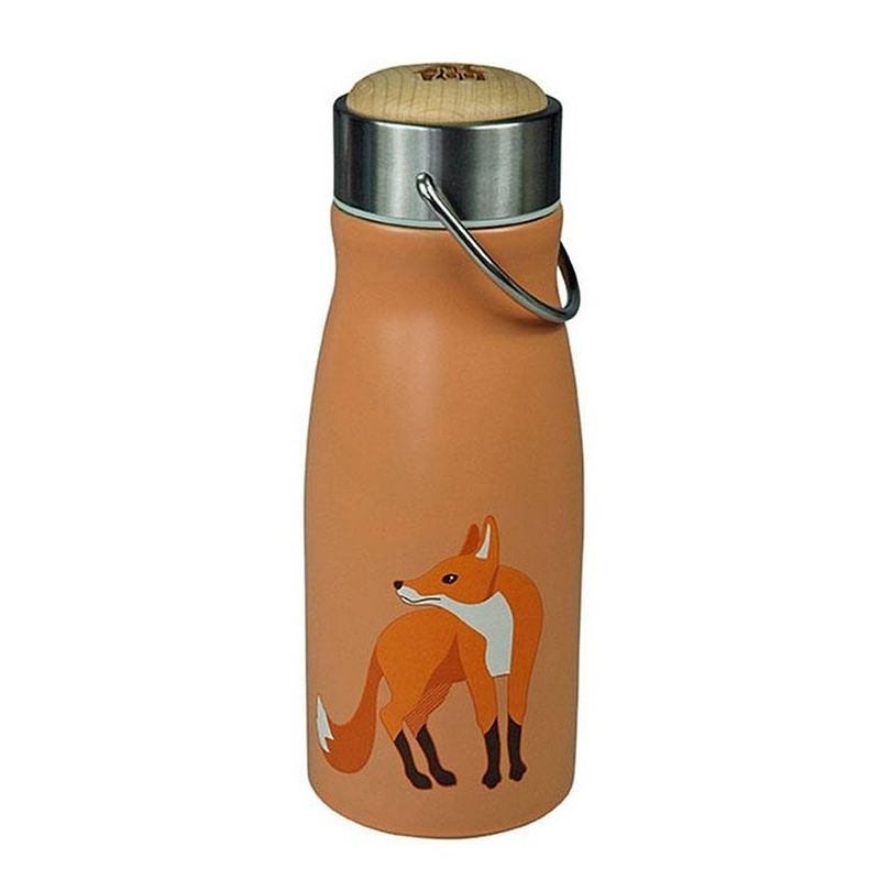 Foto van The zoo drinkbeker fox 300 ml rvs oranje/zilver