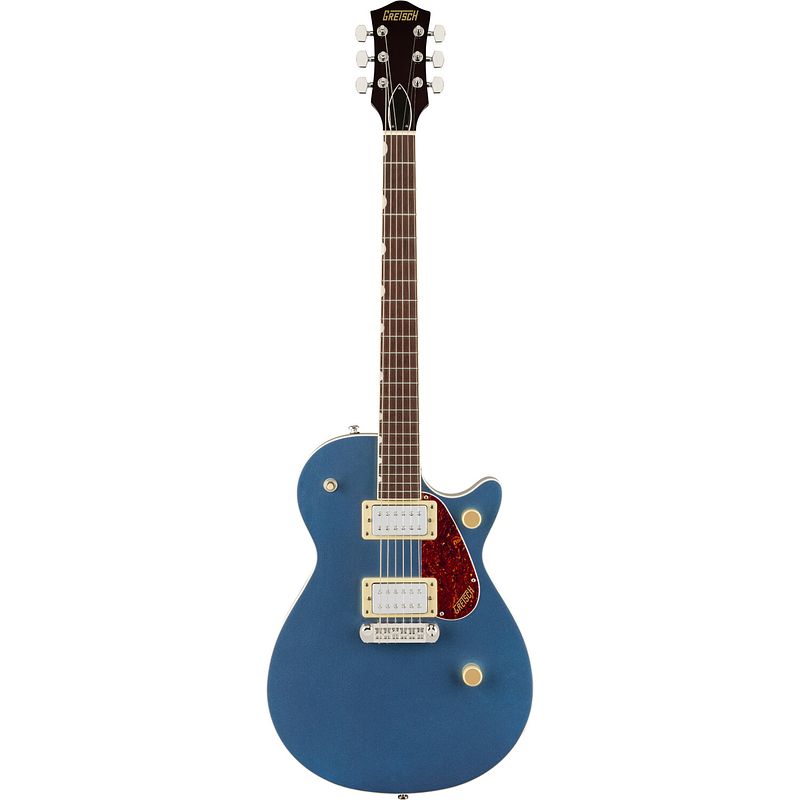 Foto van Gretsch streamliner jet club single-cut wraparound dark denim elektrische gitaar