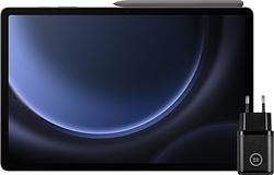 Foto van Samsung galaxy tab s9 fe plus 256gb wifi en 5g grijs + bluebuilt oplader