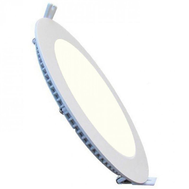 Foto van Led downlight slim - inbouw rond 6w - dimbaar - natuurlijk wit 4200k - mat wit aluminium - ø120mm