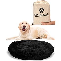 Foto van All 4 pets supply® hondenmand donut - maat xl - geschikt voor honden tot 100 cm - hondenkussen - zwart