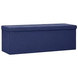 Foto van The living store opbergbank - halbank - 110 x 38 x 38 cm - blauw