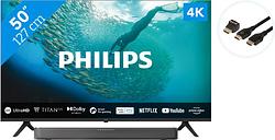 Foto van Philips 50pus7009 + soundbar + hdmi kabel