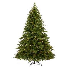 Foto van Black box - bolton kunstkerstboom groen led d132 h185 cm groen