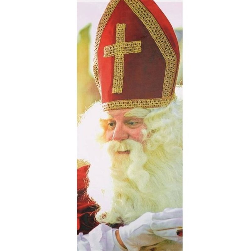 Foto van Sinterklaas banner/banier/vlag vlamwerend 75 x 180 cm - feestbanieren