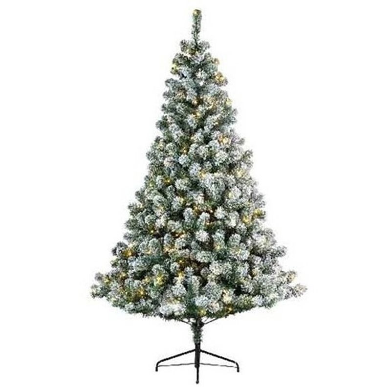 Foto van Kunst kerstboom imperial pine met sneeuw en verlichting150 cm - kunstbomen