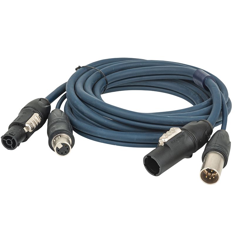 Foto van Dap fp-16 hybride kabel powercon true1 - 5p xlr, 6 meter