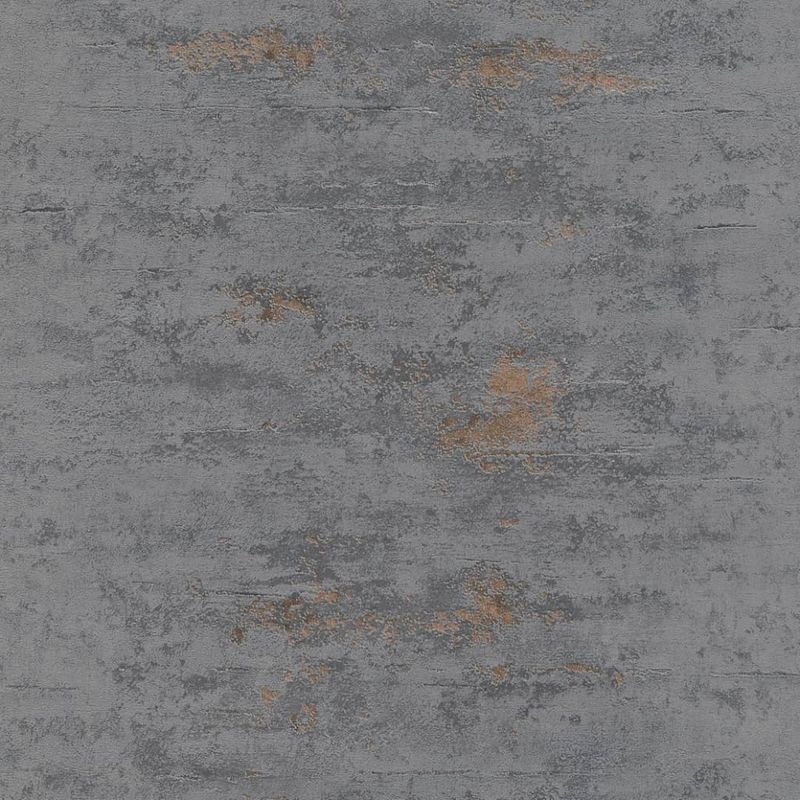 Foto van Topchic behang betonstijl grijs en koperkleurig