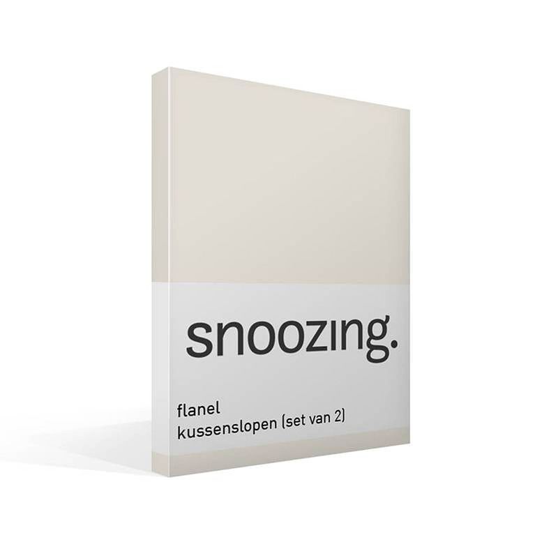 Foto van Snoozing - flanel - kussenslopen - set van 2 - 60x70 - ivoor