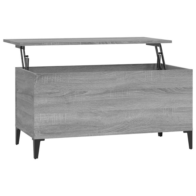 Foto van The living store salontafel lift-top grijs sonoma eiken - 90x44.5x45 cm