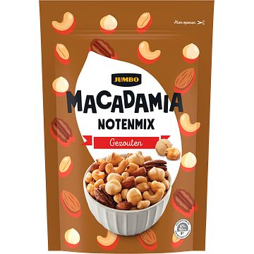 Foto van Jumbo gezouten macadamia mix 200g