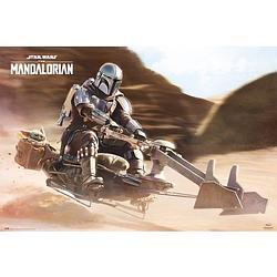 Foto van Grupo erik star wars the mandalorian speeder bike poster 91,5x61cm