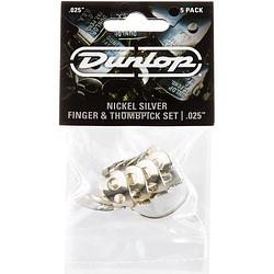 Foto van Dunlop 33p025 nickel silver finger & thumbpicks set vinger- en duimplectrums, 0.025-0.025 inch