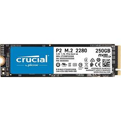 Foto van Crucial p2 250 gb nvme/pcie m.2 ssd 2280 harde schijf pcie nvme 3.0 x4 ct250p2ssd8