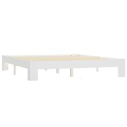 Foto van The living store bedframe massief grenenhout wit 160x200 cm - bed