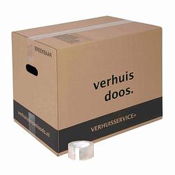 Foto van Verhuisdozen - 10 stuks - 60 liter - extra stevige verhuisdoos - dubbel golf karton - incl. tape