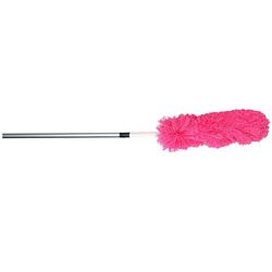 Foto van Plumeau/duster microvezel met telescoopsteel 75 - 150 cm roze - plumeaus