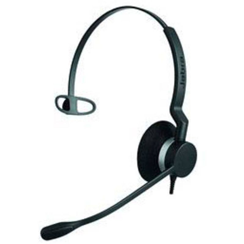 Foto van Jabra biz™2300 over ear headset kabel telefoon mono zwart noise cancelling