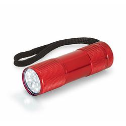 Foto van Compacte led kinder zaklamp - aluminium - rood - 9 cm - zaklampen