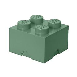 Foto van Set van 4 - opbergbox brick 4, zandgroen - lego