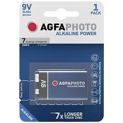 Foto van Agfaphoto 6lr61 9v batterij (blok) alkaline 9 v 1 stuk(s)