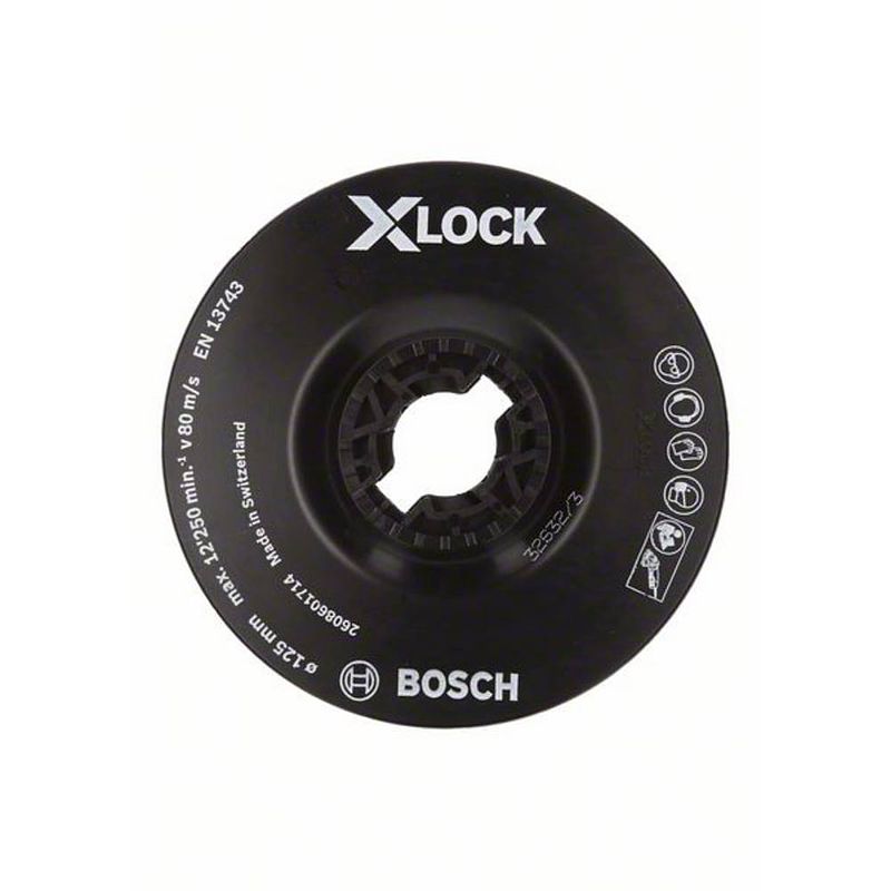 Foto van Bosch accessories 2608601714 bosch x-lock steunschijf, 125 mm soft