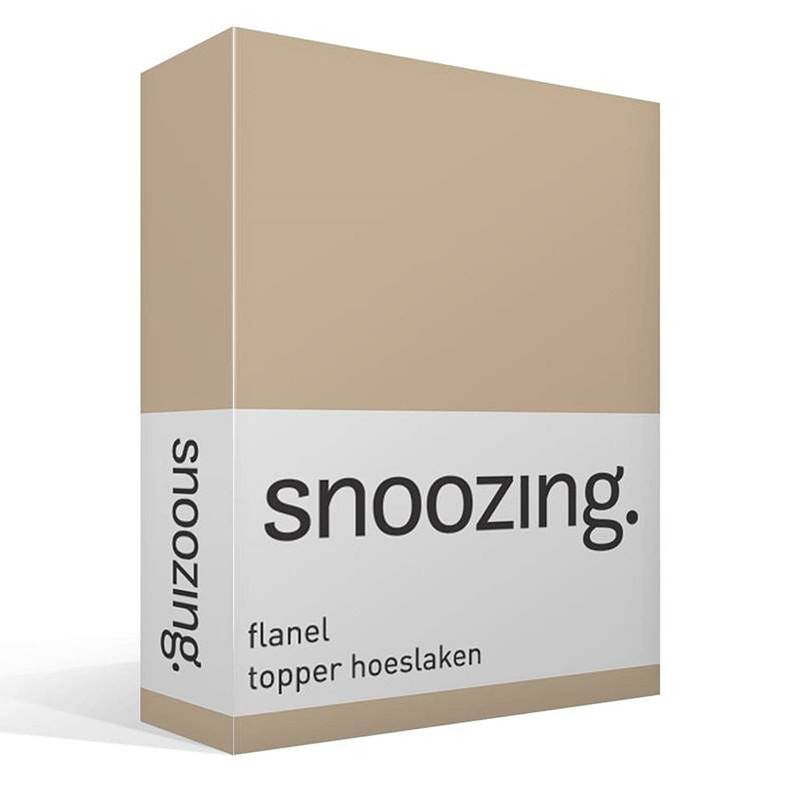 Foto van Snoozing - flanel - topper - hoeslaken - 160x200 cm - geel