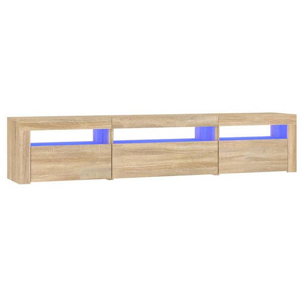 Foto van Vidaxl tv-meubel met led-verlichting 195x35x40 cm sonoma eikenkleurig