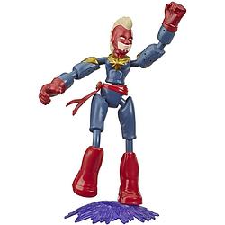 Foto van Disney speelfiguur bend and flex captain marvel 15 cm rood/blauw