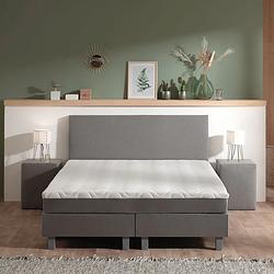 Foto van 1-persoons boxspring julia relax - grijs 90x200 cm - pocketvering - inclusief topper - dekbed-discounter.nl