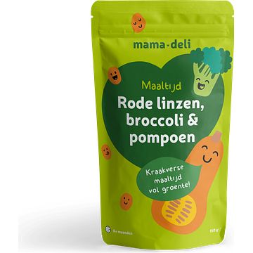 Foto van Mamadeli rode linzen, broccoli & pompoen, 8+ maanden 150g bij jumbo