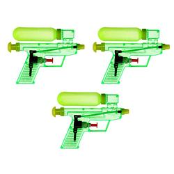Foto van 3x waterpistool/waterpistolen groen 15 cm - waterpistolen